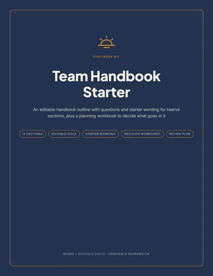 Cover of the Team Handbook Starter