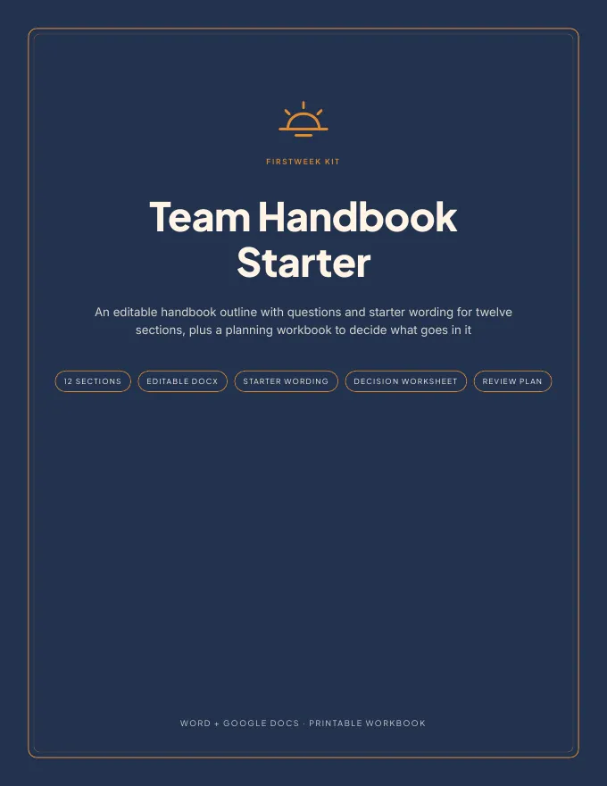 Cover of the Team Handbook Starter