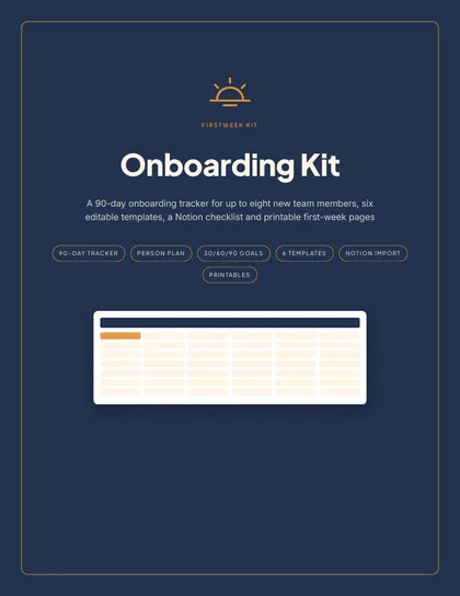 Cover of the Small Team Onboarding Kit