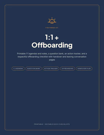 Cover of the 1:1 and Offboarding Pack
