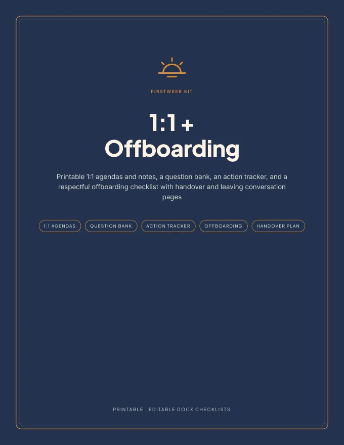 Cover of the 1:1 and Offboarding Pack